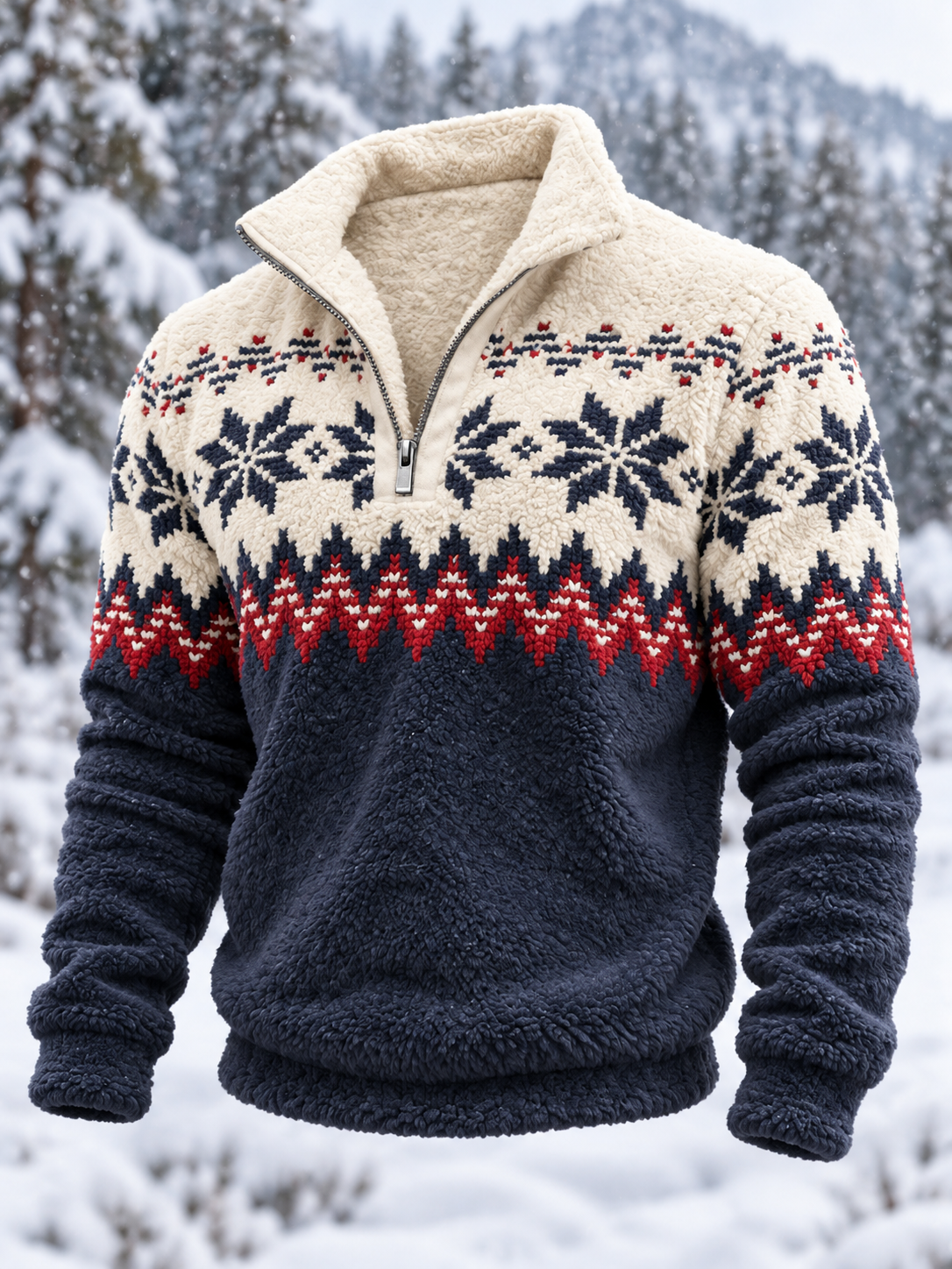 Herreflanelsweatshirt