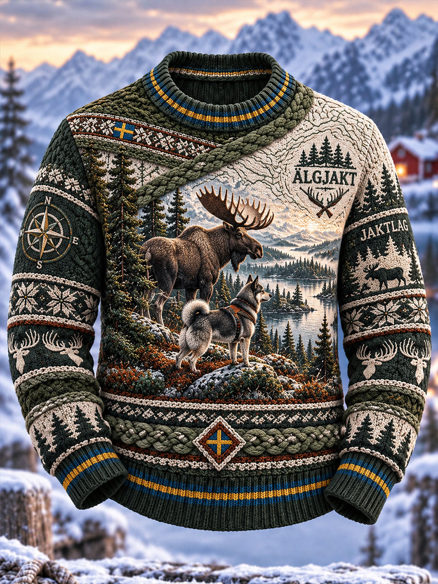 Mäns bekväma svenska Moose-Jaggt stil tröjar