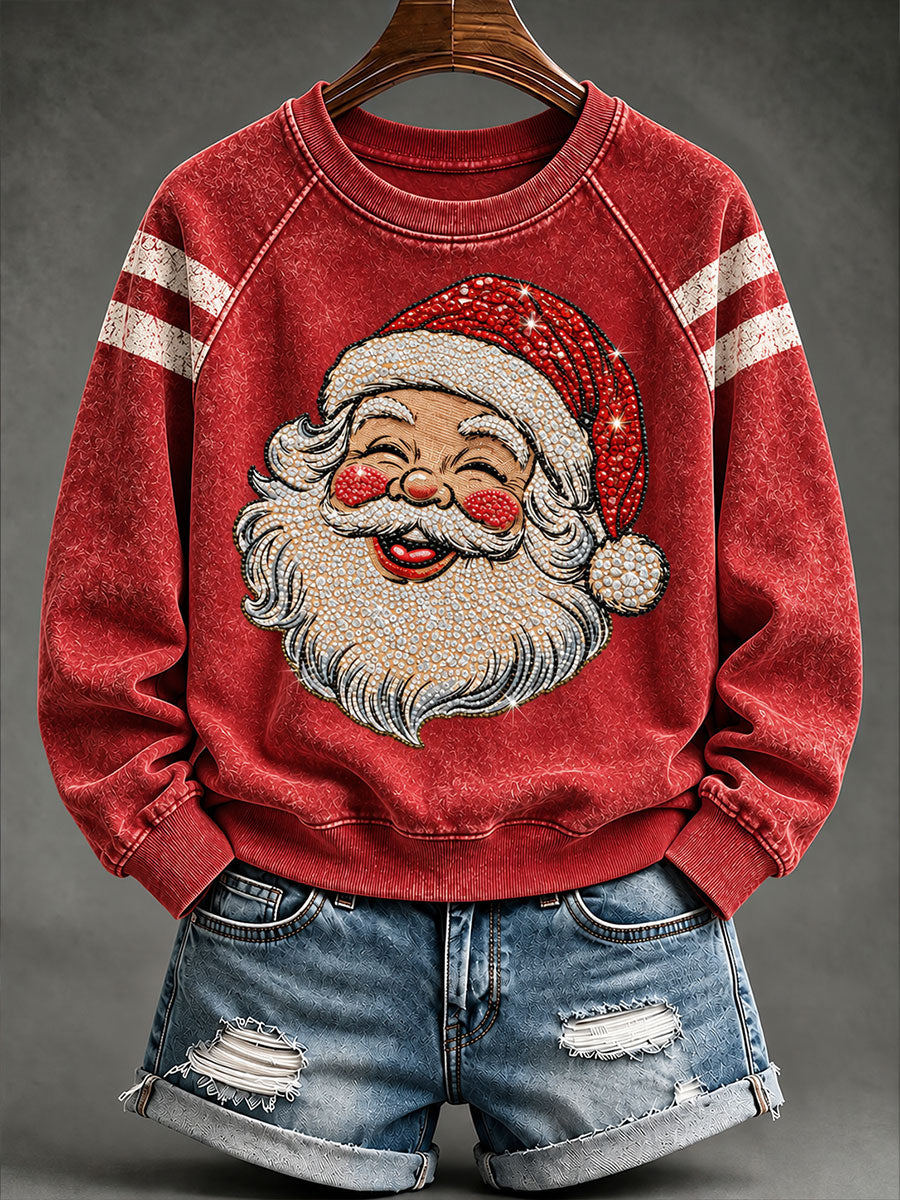 Kvinders jul Santa Print Sweatshirt
