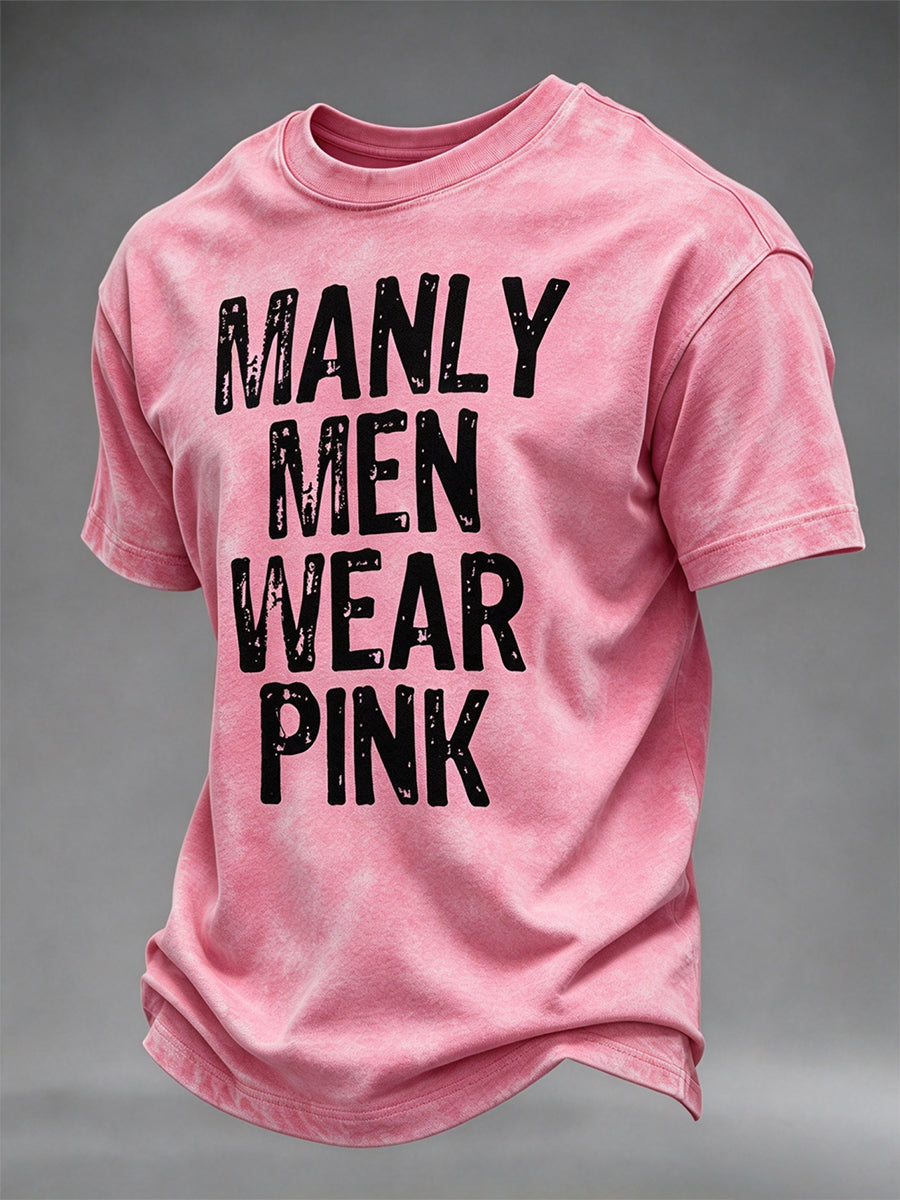 Mænds brystkræft bevidsthed Rigtige mænd bærer lyserød T-shirt
