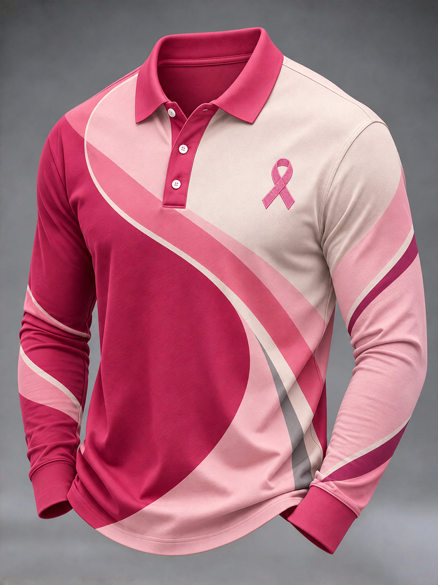 Mænds T-shirt til brystkræftbevidstgørelse: Ægte mænd bærer pink
