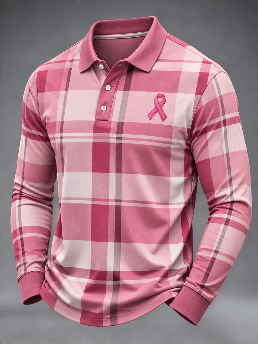 Mænds T-shirt til brystkræftbevidstgørelse: Ægte mænd bærer pink