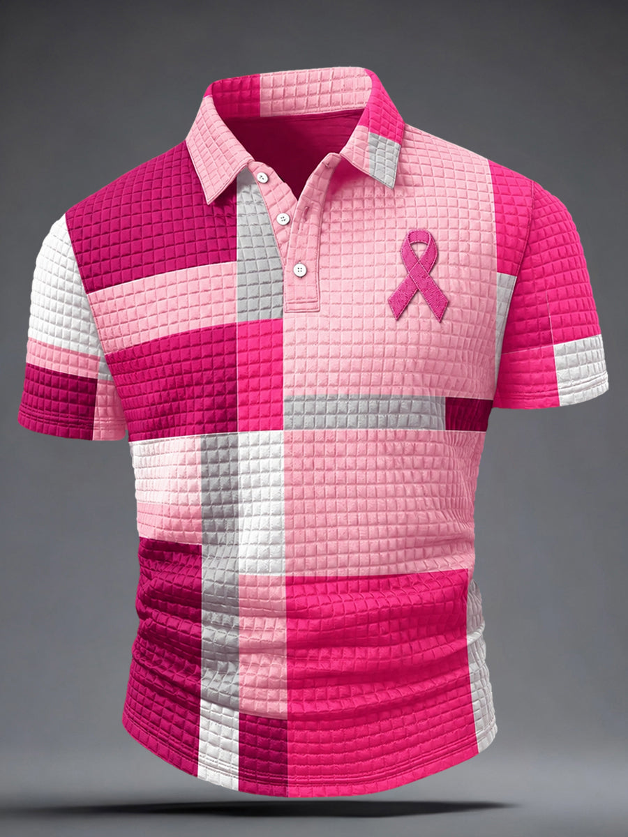 Mænds T-shirt til brystkræftbevidstgørelse: Ægte mænd bærer pink