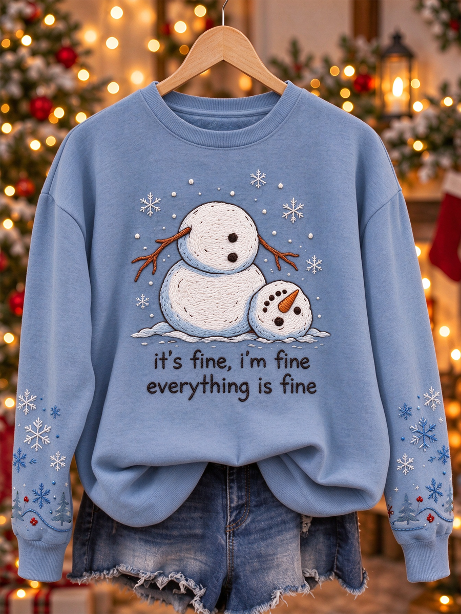 Sjov juleprintet almindelig damehoodie