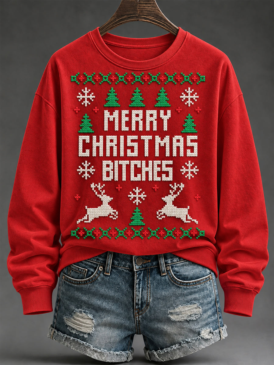 Damejuleprint-sweatshirt