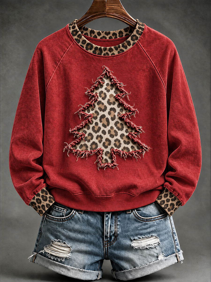 Kvinders juletræ Print Raglan Sweatshirt