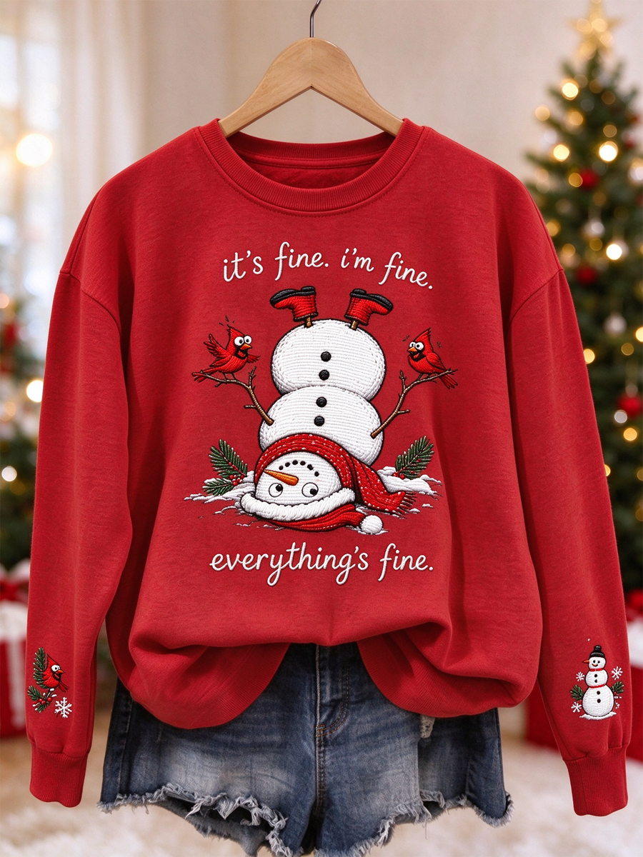 Sjov juleprintet almindelig damehoodie