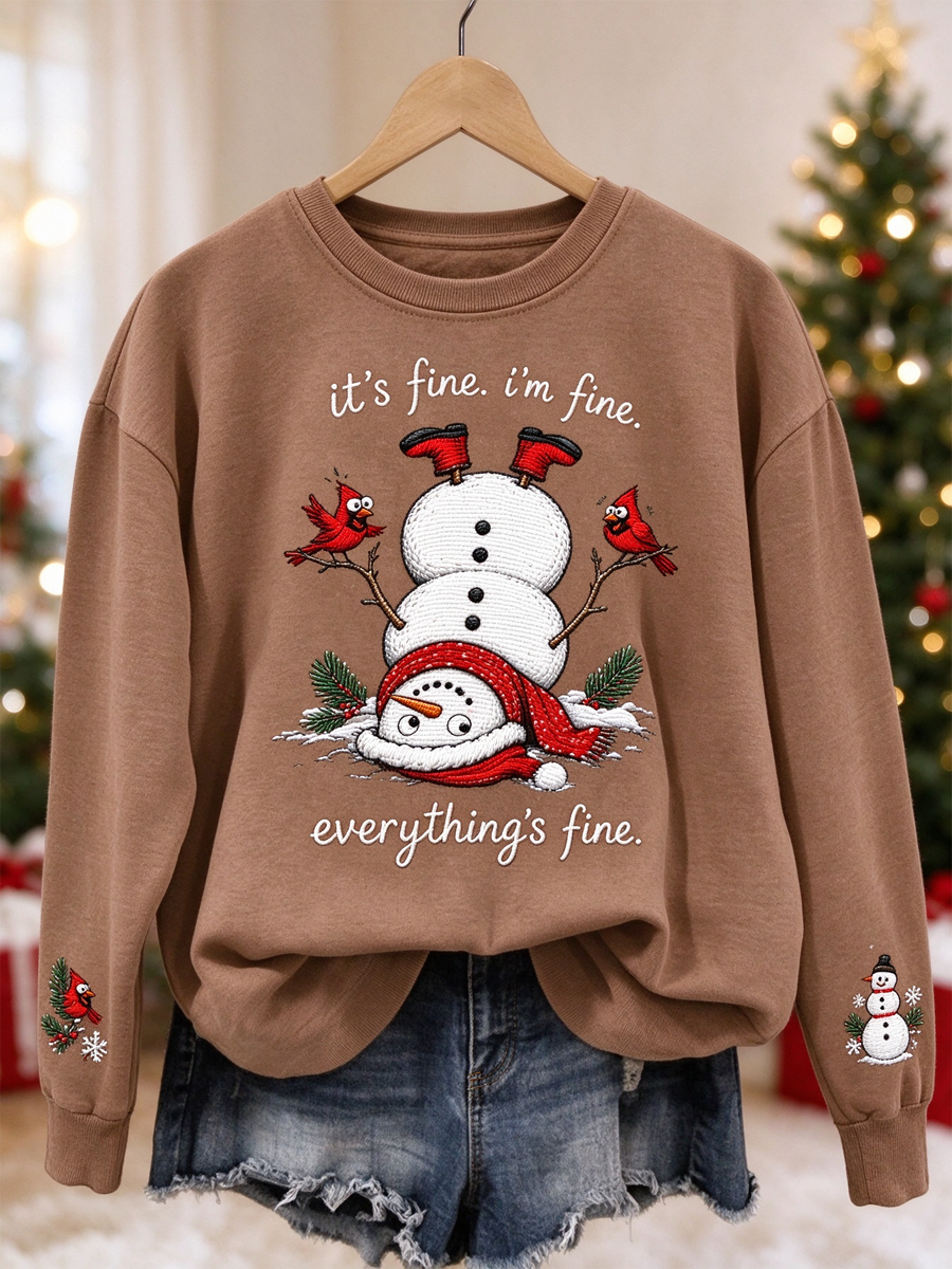 Sjov juleprintet almindelig damehoodie