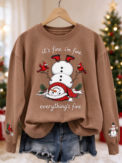 Sjov juleprintet almindelig damehoodie