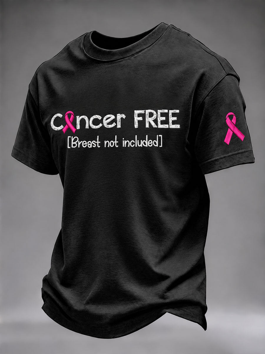 Mænds Brystkræftbevidstheds T-shirt – Ægte Mænd Bærer Pink, Korte Ærmer