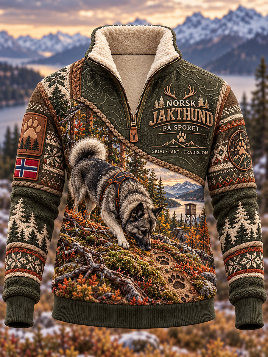 Menns norske jakt sesongen med fleece med halv-Zip sweatshirt