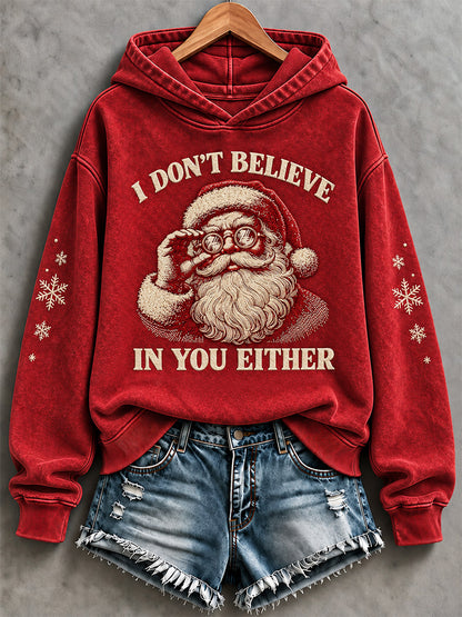 Dame-sweatshirt med print: Jeg tror heller ikke på dig