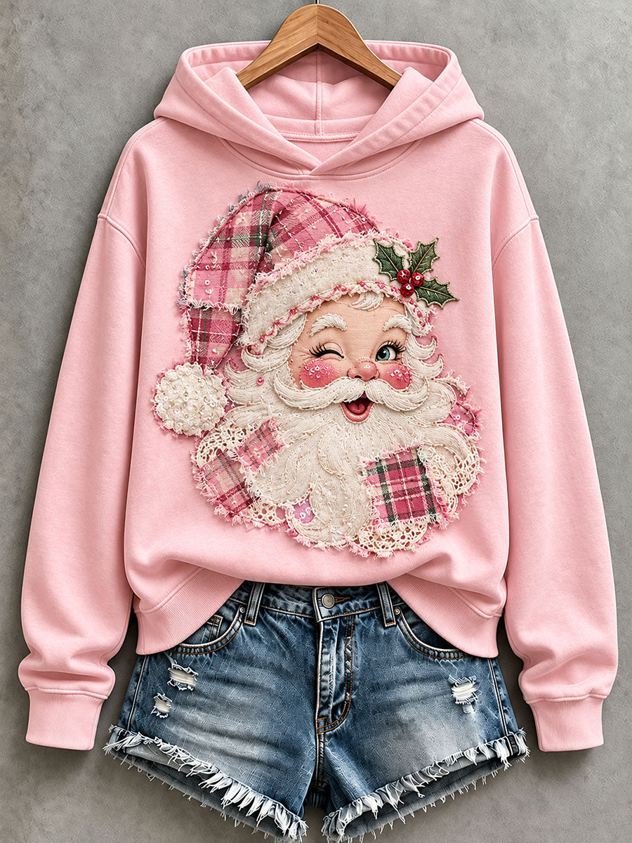 Kvinders lyserød Santa Hoodies