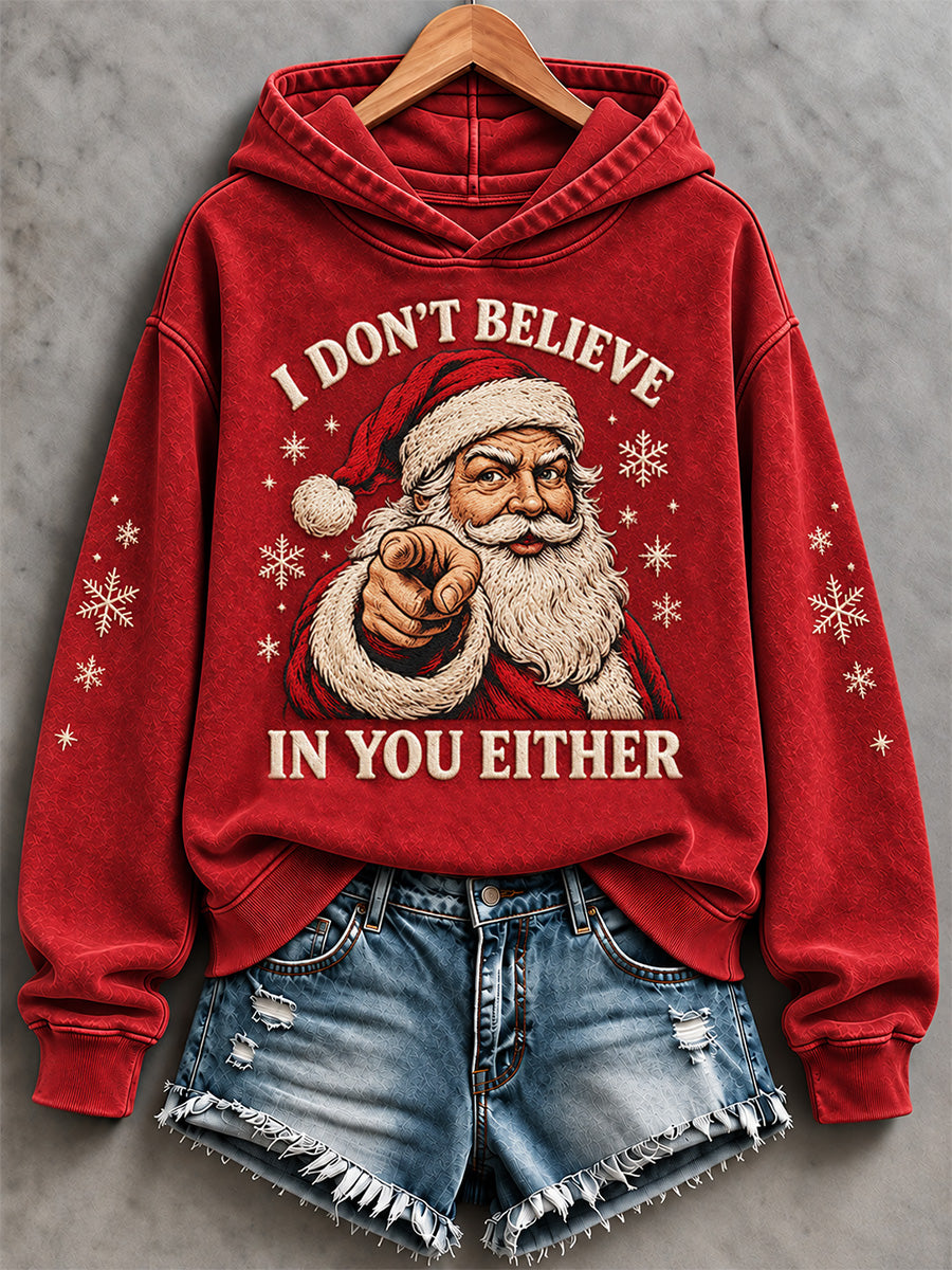 Dame-sweatshirt med print: Jeg tror heller ikke på dig