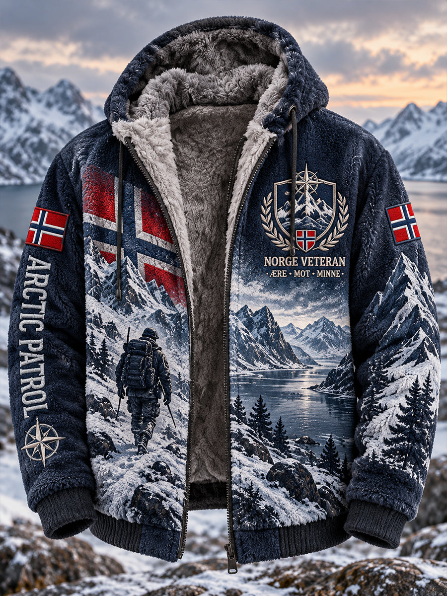 Flannel jakke med militær-insspirert grafikk