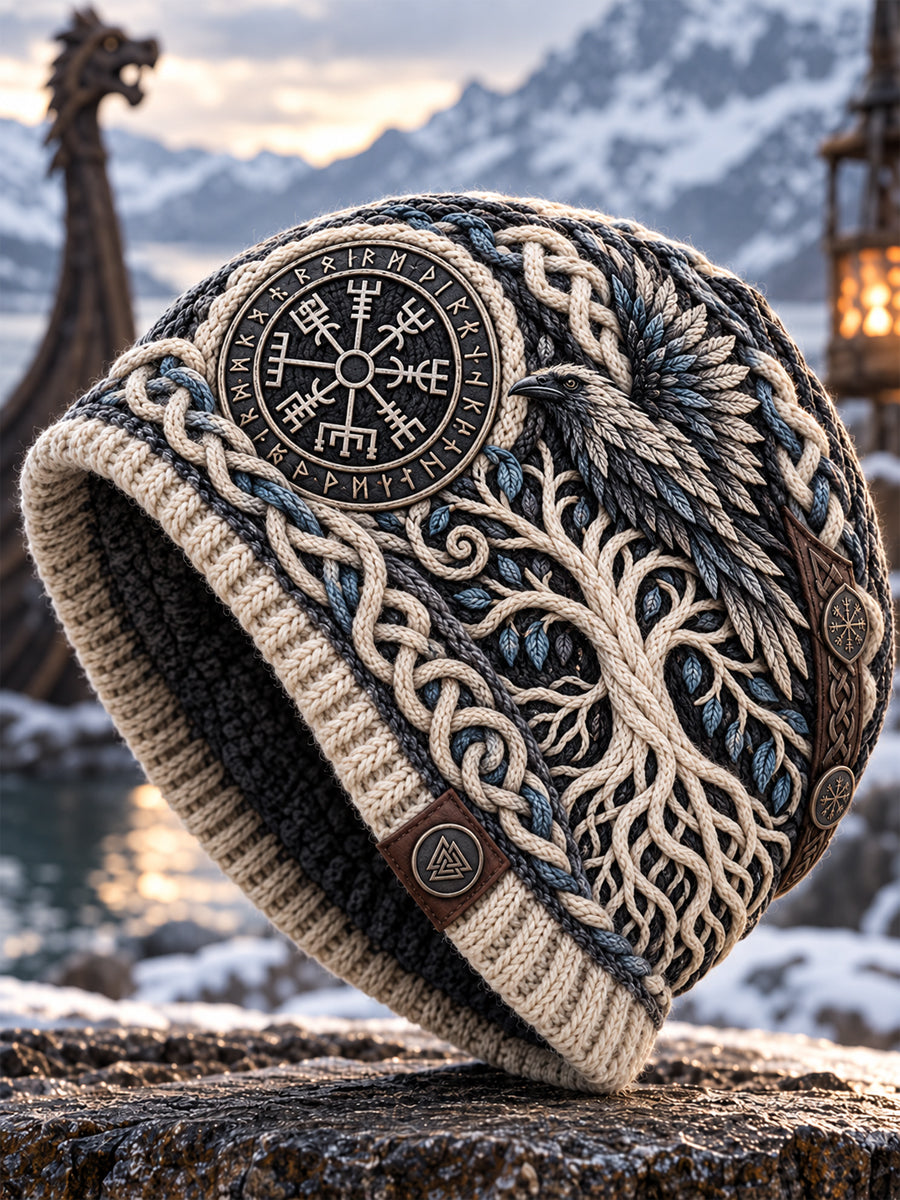 Herre Viking Kunst Rundhals Flanell Trøje