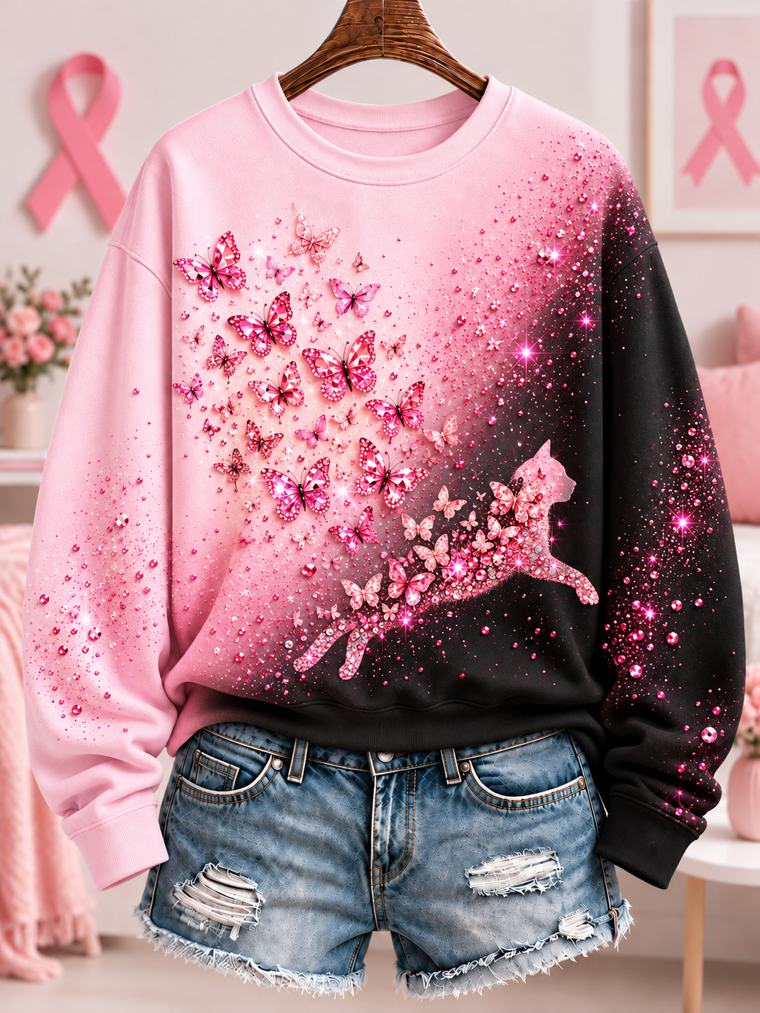 Kvinders Brystkræft Regelmæssig Sweatshirt
