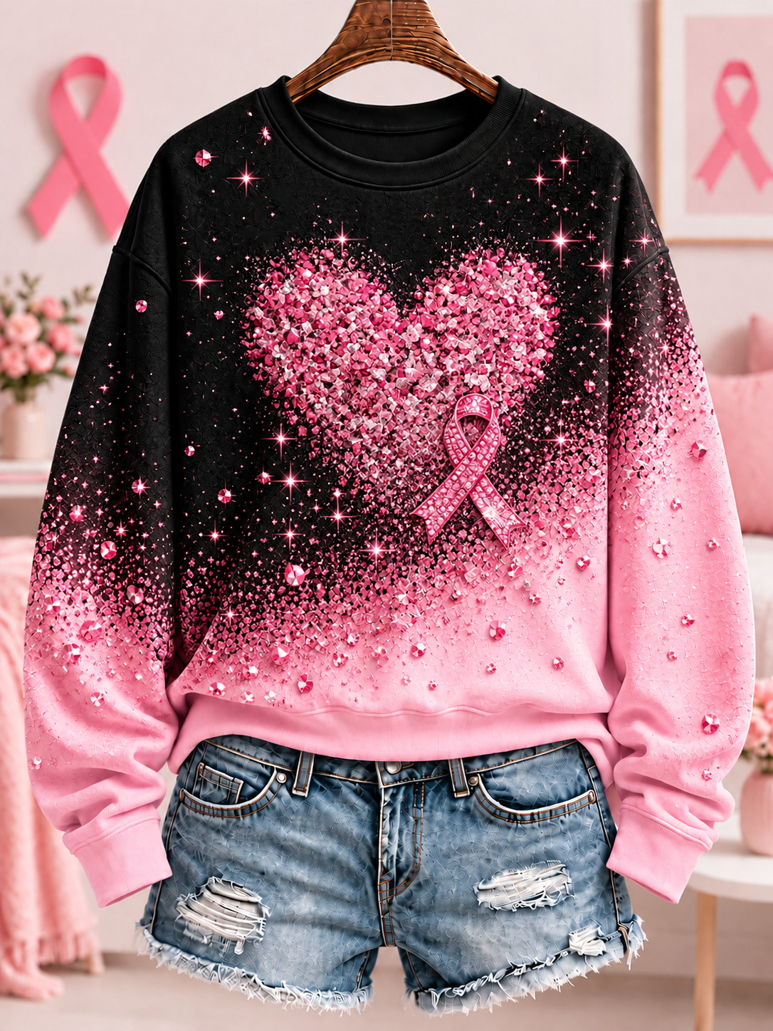 Kvinders Brystkræft Regelmæssig Sweatshirt