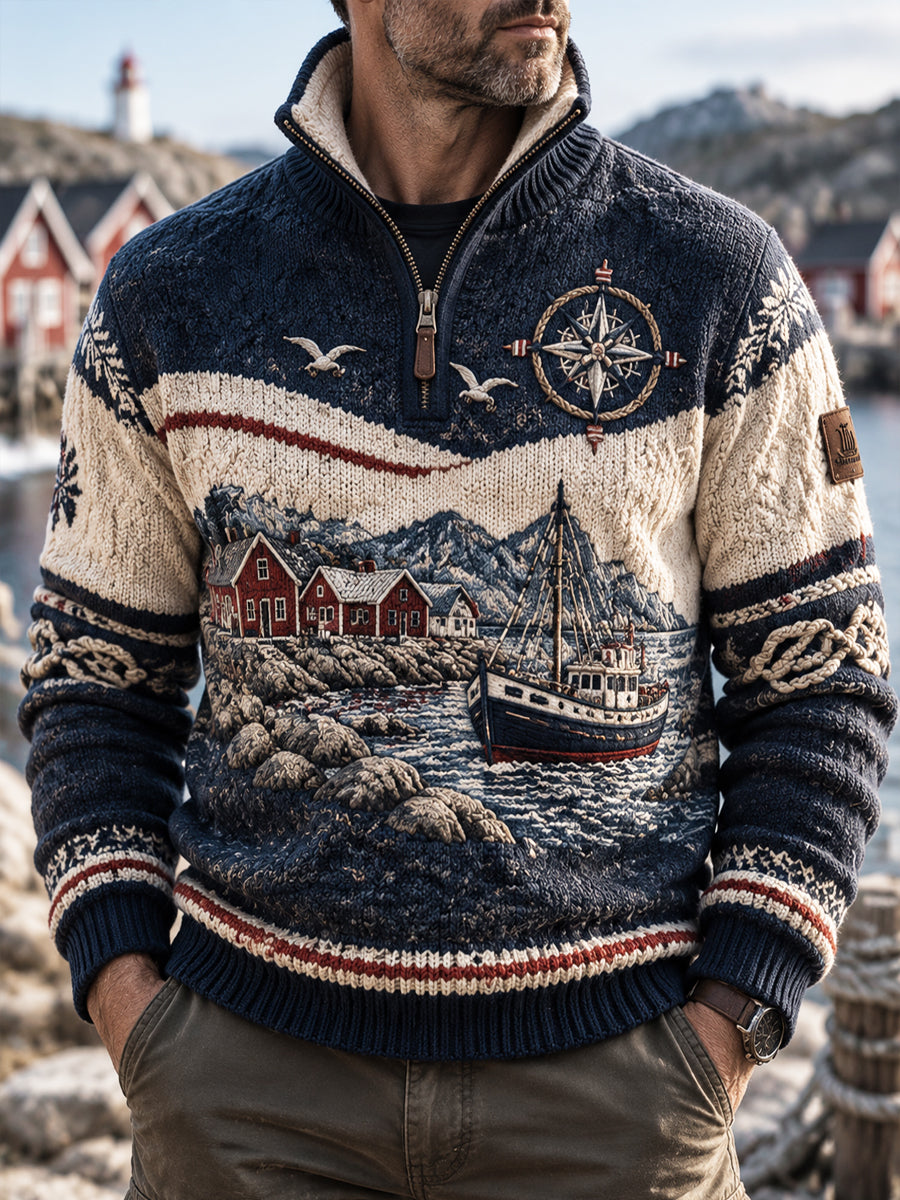 Nordisk kystkulturarv quarter-zip sweatshirt