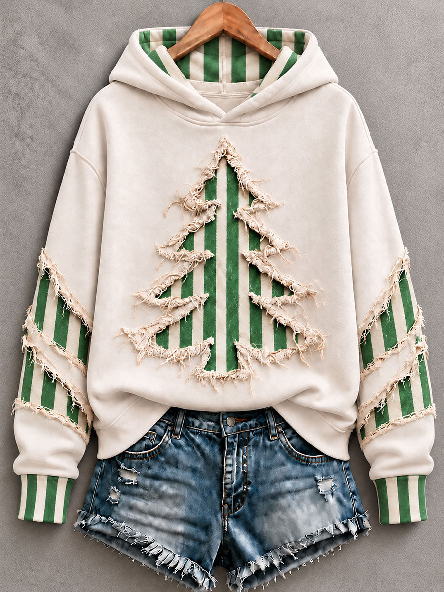 Kvinders juletræ Regelmæssig Hoodie.