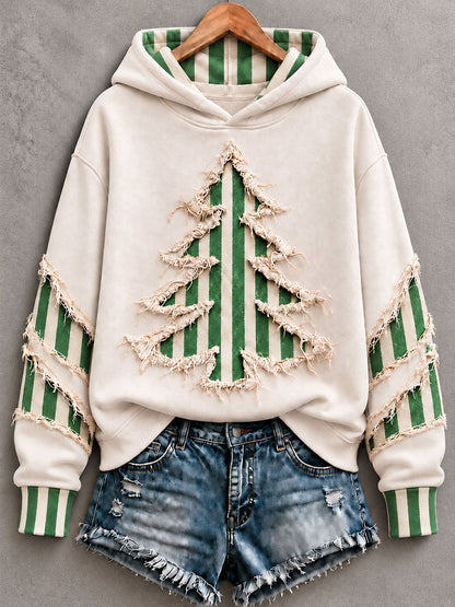 Kvinders juletræ Regelmæssig Hoodie.
