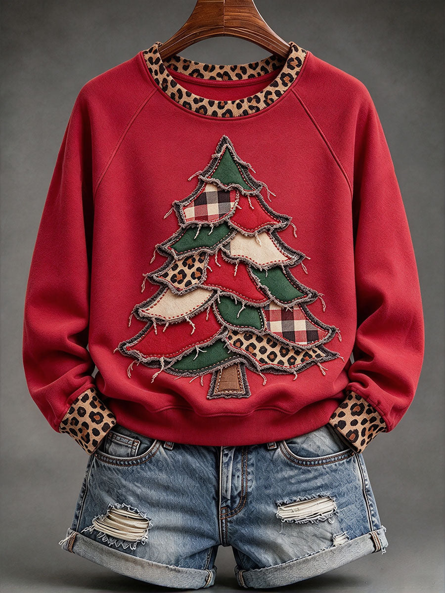 Kvinders juletræ raglan ærme sweatshirt