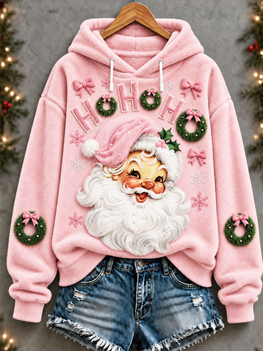Kvinders søde julemand kunst Flannel Hoodies