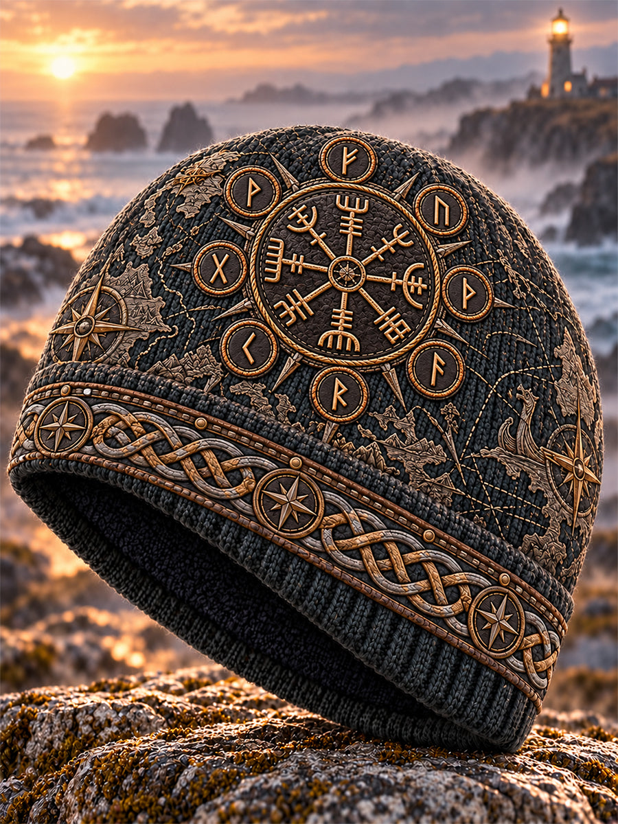 Unisex Viking Nordic Varm kold strikket hatt
