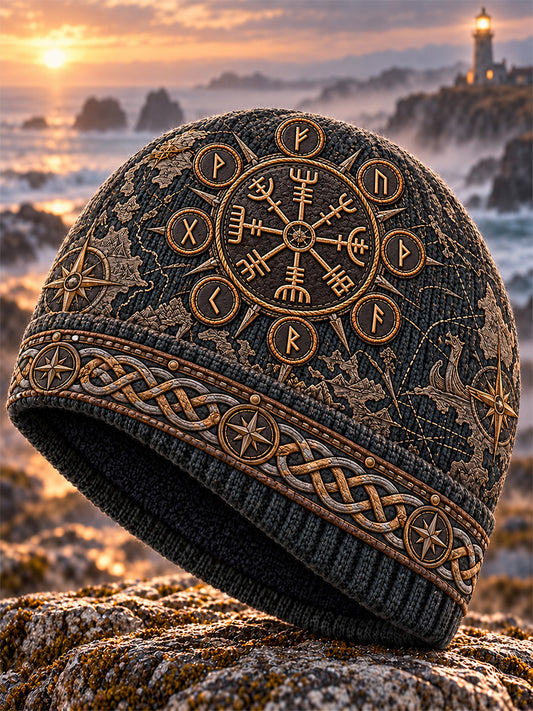 Unisex Viking Nordic Varm kold strikket hatt