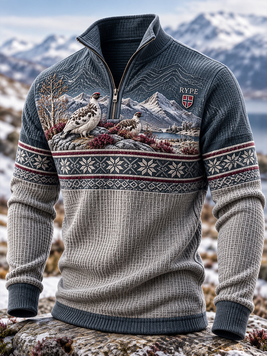 Menens Norges jakt sesongen Vaffel Langærme Sweatshirt