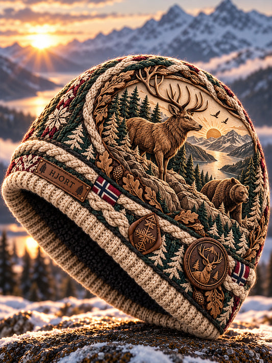 Unisex-hatt med Norges jaktsesong-motiv
