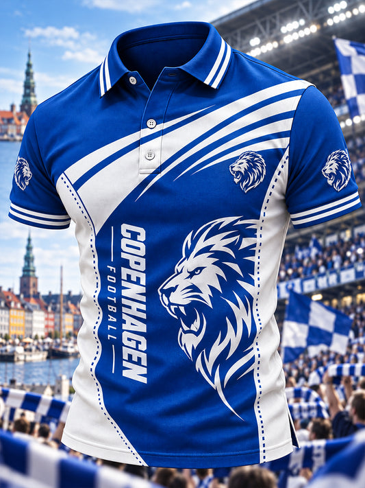 Mænds fodboldklub Graphic-Print Short-ærme Polo skjorte