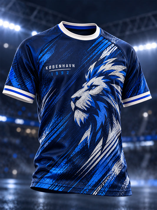 Mænds grafisk printet raglanærmet kortærmet T-shirt