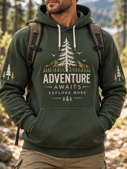 Mænds eventyr venter Ewplore mere vandrer Casual Hoodie.