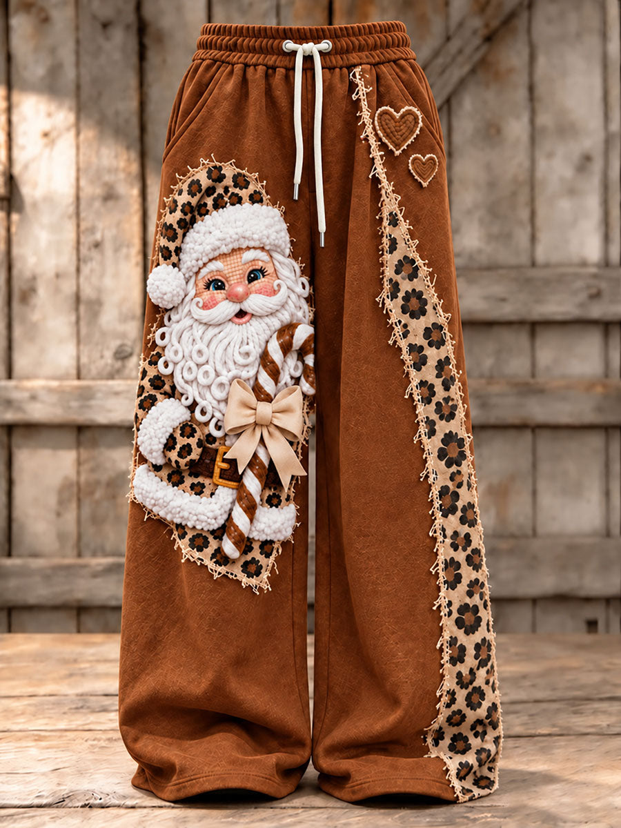 Kvinder jul julen Claus Print sweatpants
