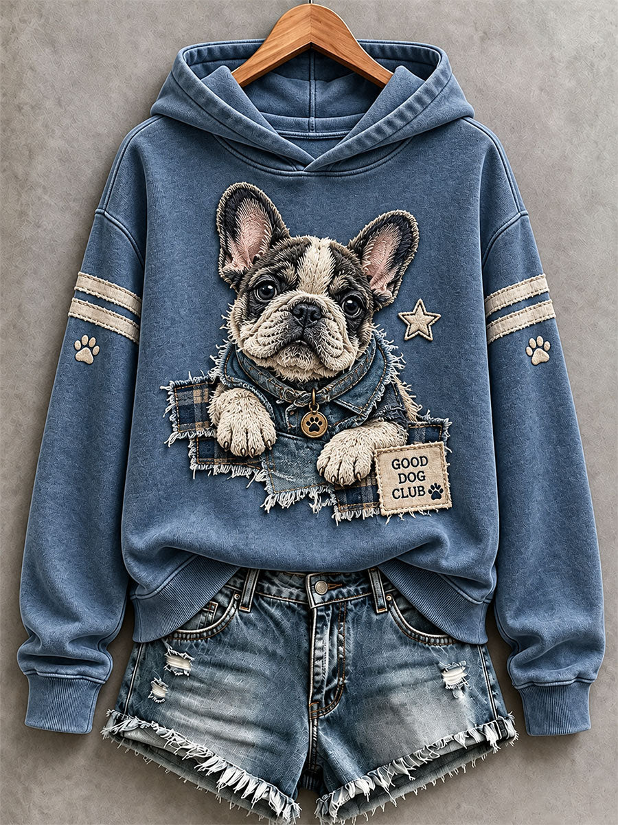 Kvinders søde franske Bulldog Hoodie.