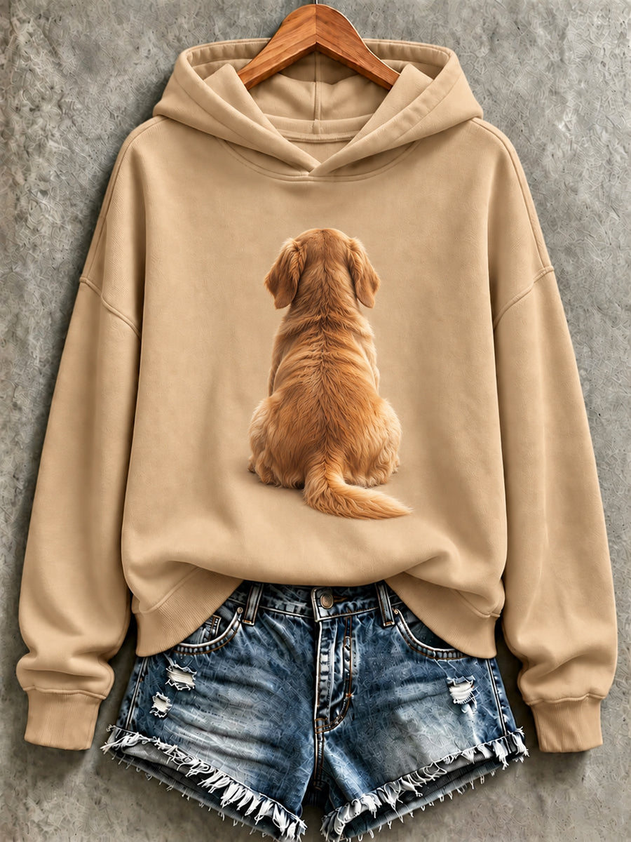 Kvinders søde sweatshirt med dyremotiv