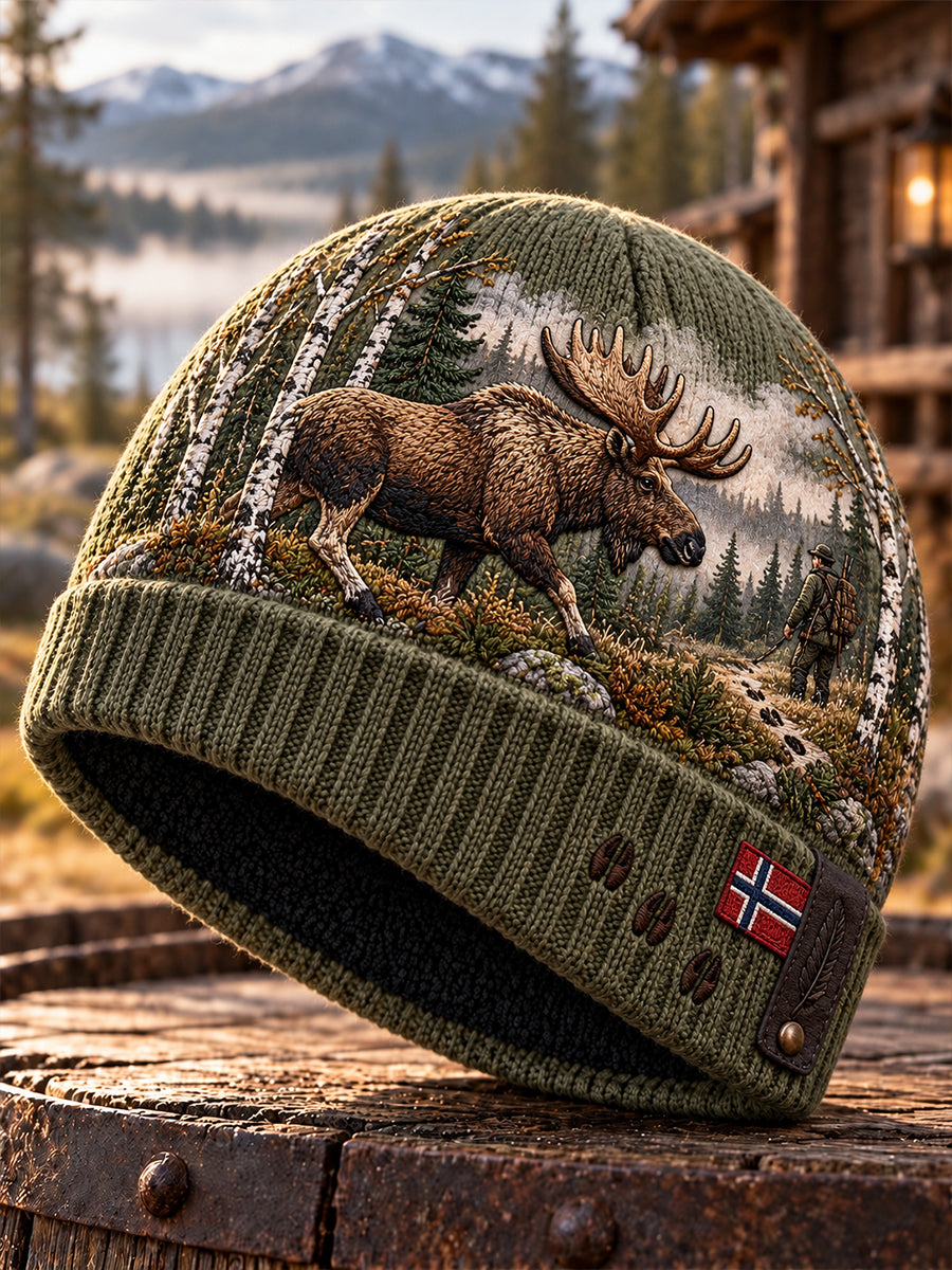 Norge Jakt Sesong Kald Strikket Lue