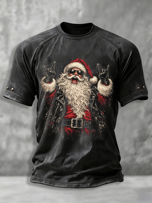 Mænds Heavy Metal Rock Jul Print T-shirt