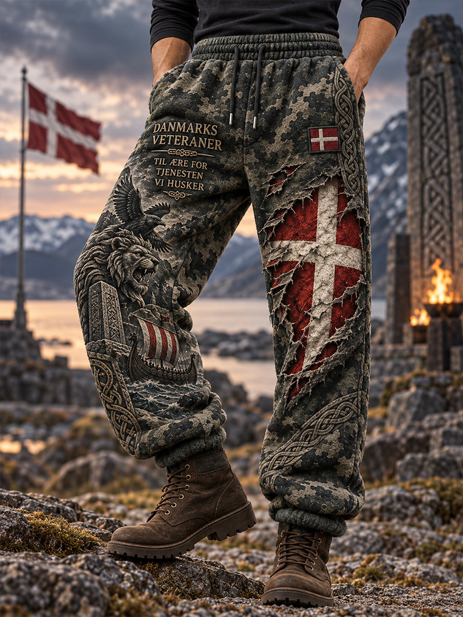 Herrebuks i vintagestil med vikingemotiver