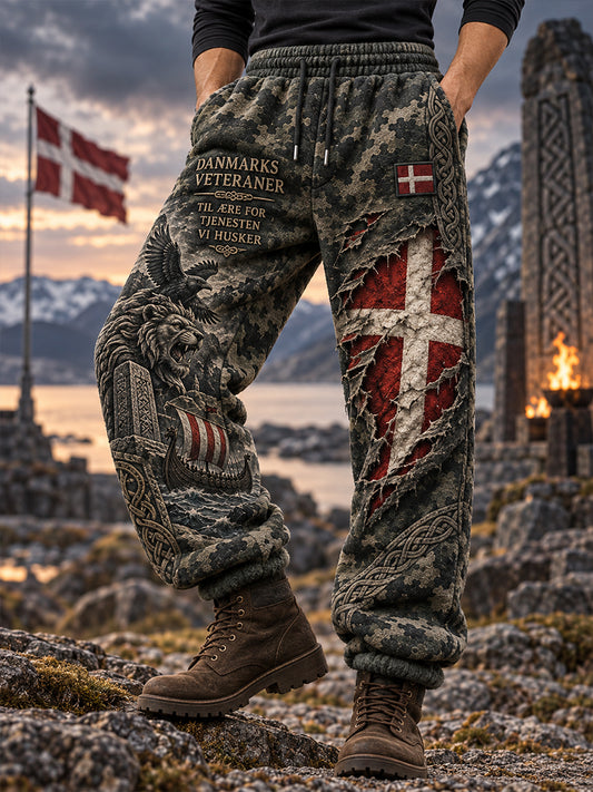 Herrebuks i vintagestil med vikingemotiver