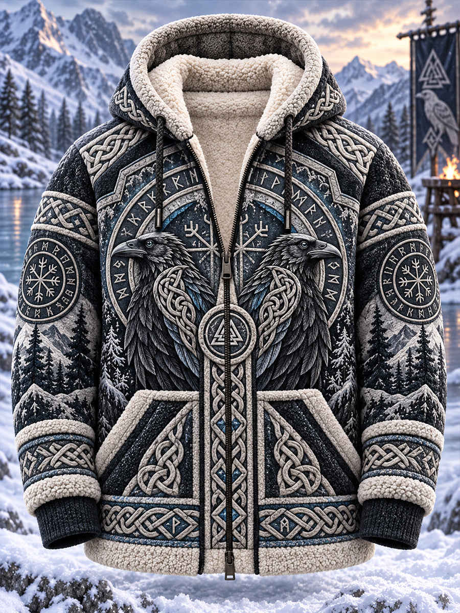Mænds nordiske efterår vinter Viking dyr Flannel Jake