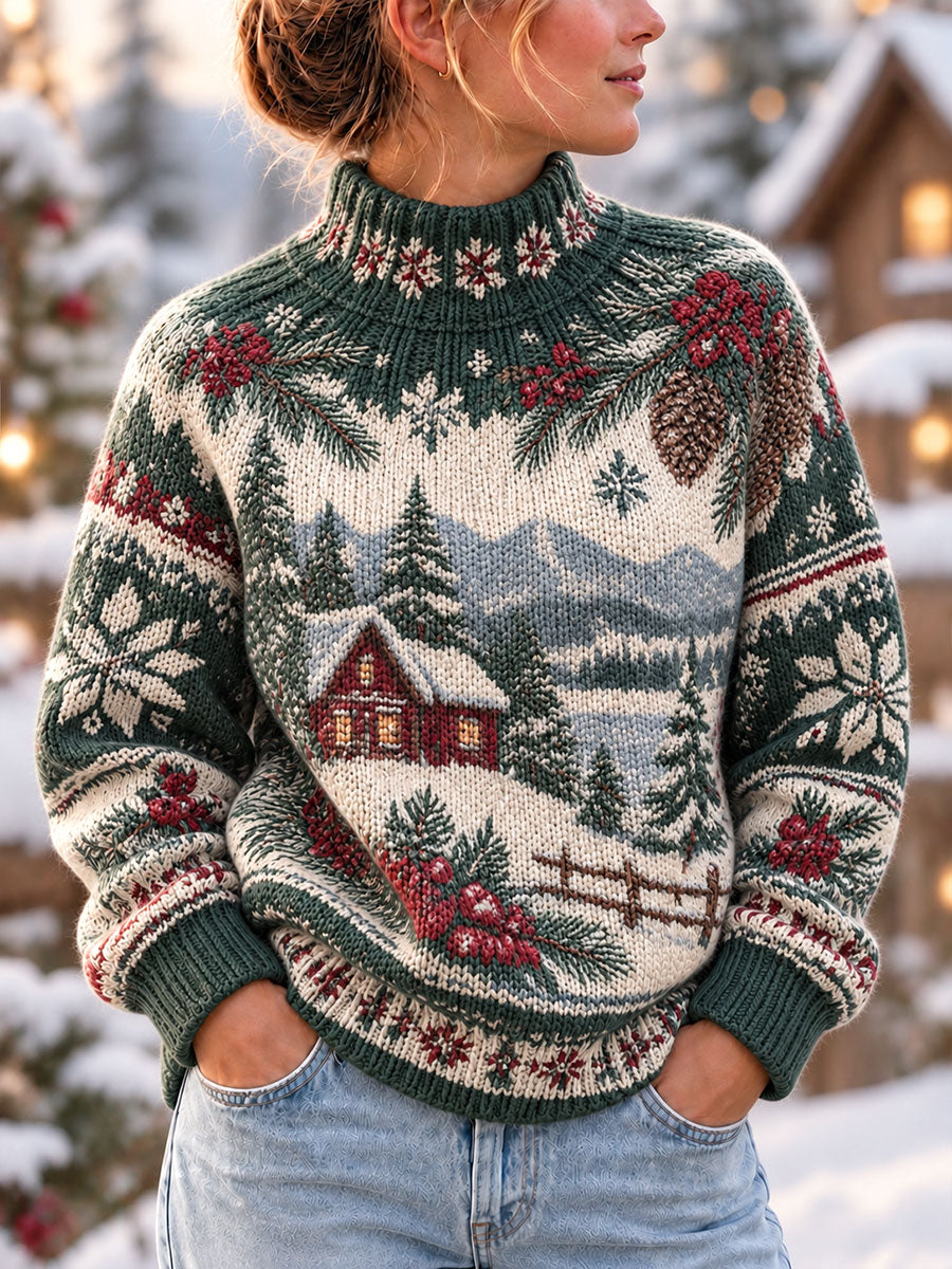 Kvinners juletopper i nordisk stil