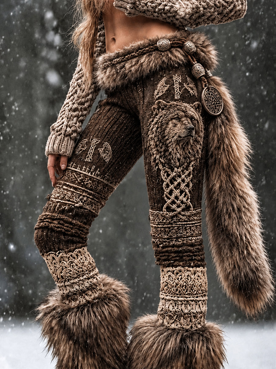 Naisten Viking Art Velvet Leggings