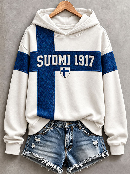 Naisten Suomi-inspiraation hoodie