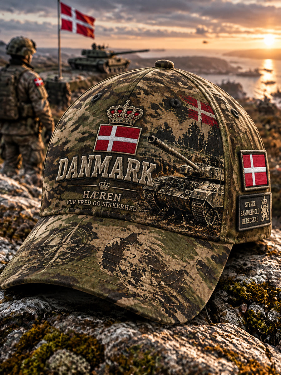 Herre-kasket med camouflageprint til minde om veteraner