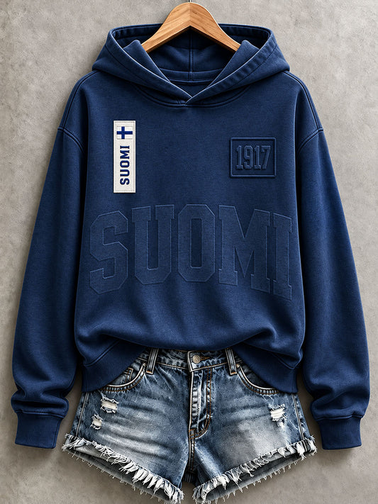 Naisten Suomi-inspiraation hoodie