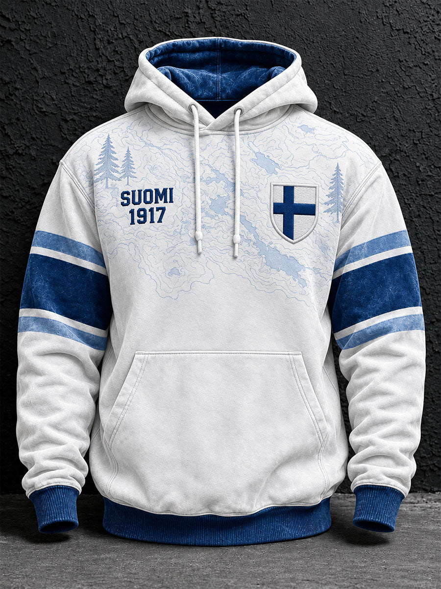 Miesten Suomi-inspiraationa oleva huppari