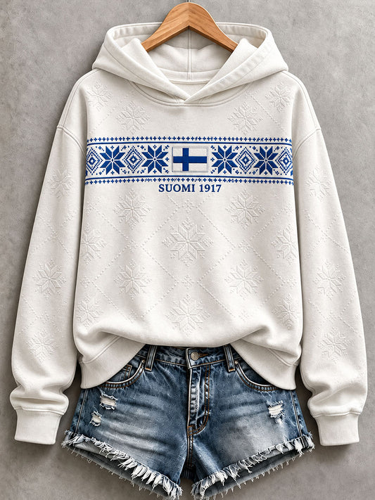 Naisten Suomi-inspiraation hoodie