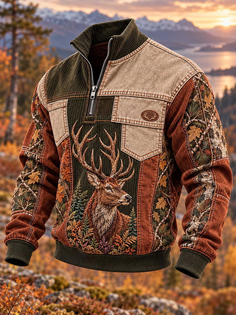 Herrens Norges jakt sesong Stand-kollar Langær-ærme-sweatshirt